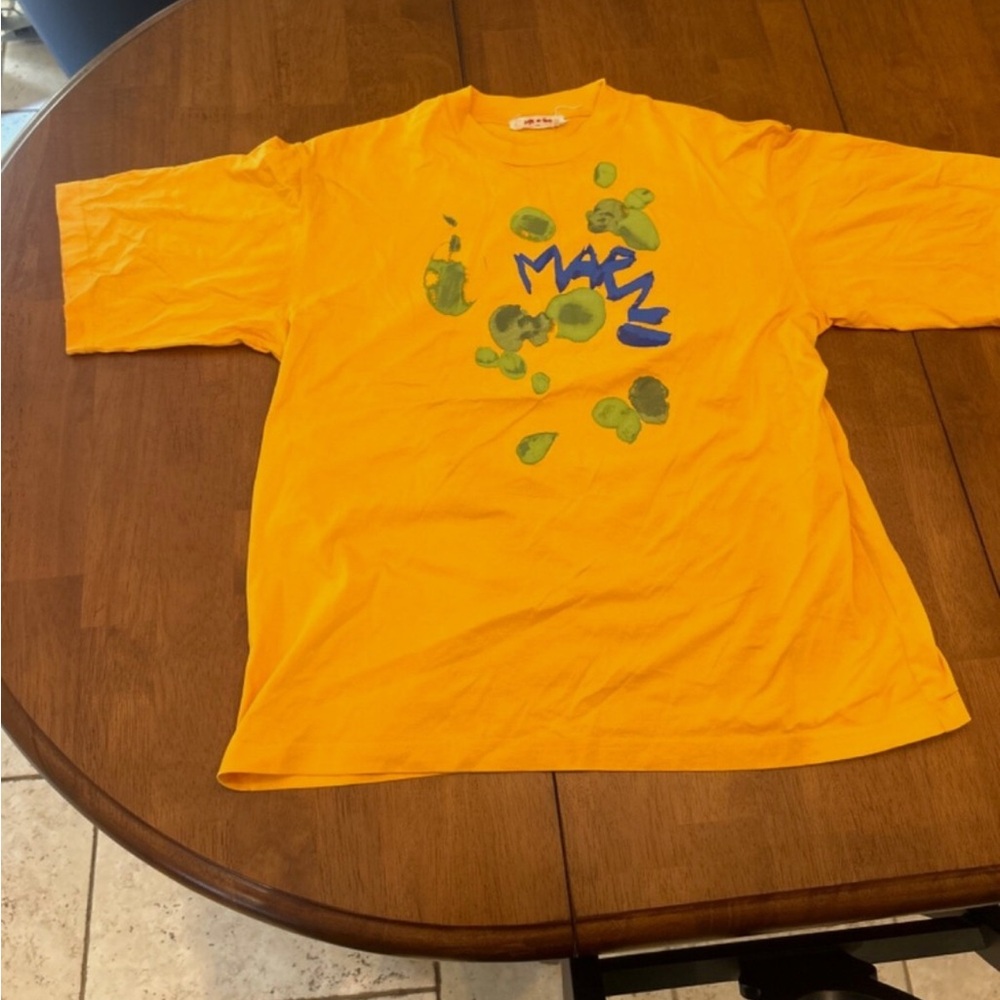 Marni Yellow and Green Graphic Tee Short Sleeve